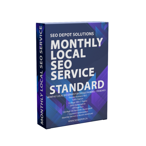 Monthly Local SEO Service for Google Ranking Standard